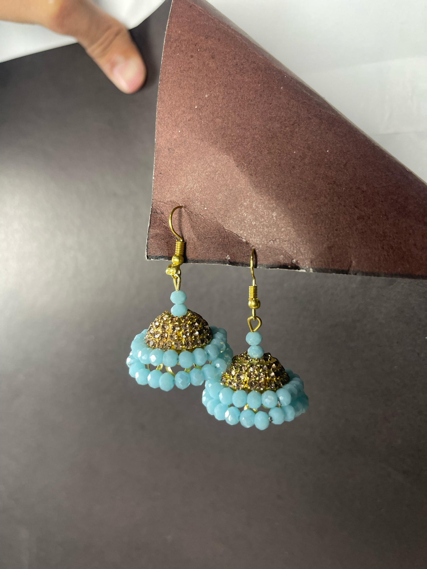 Elegant Beaded Jhumka Earrings – Traditional & Stylish