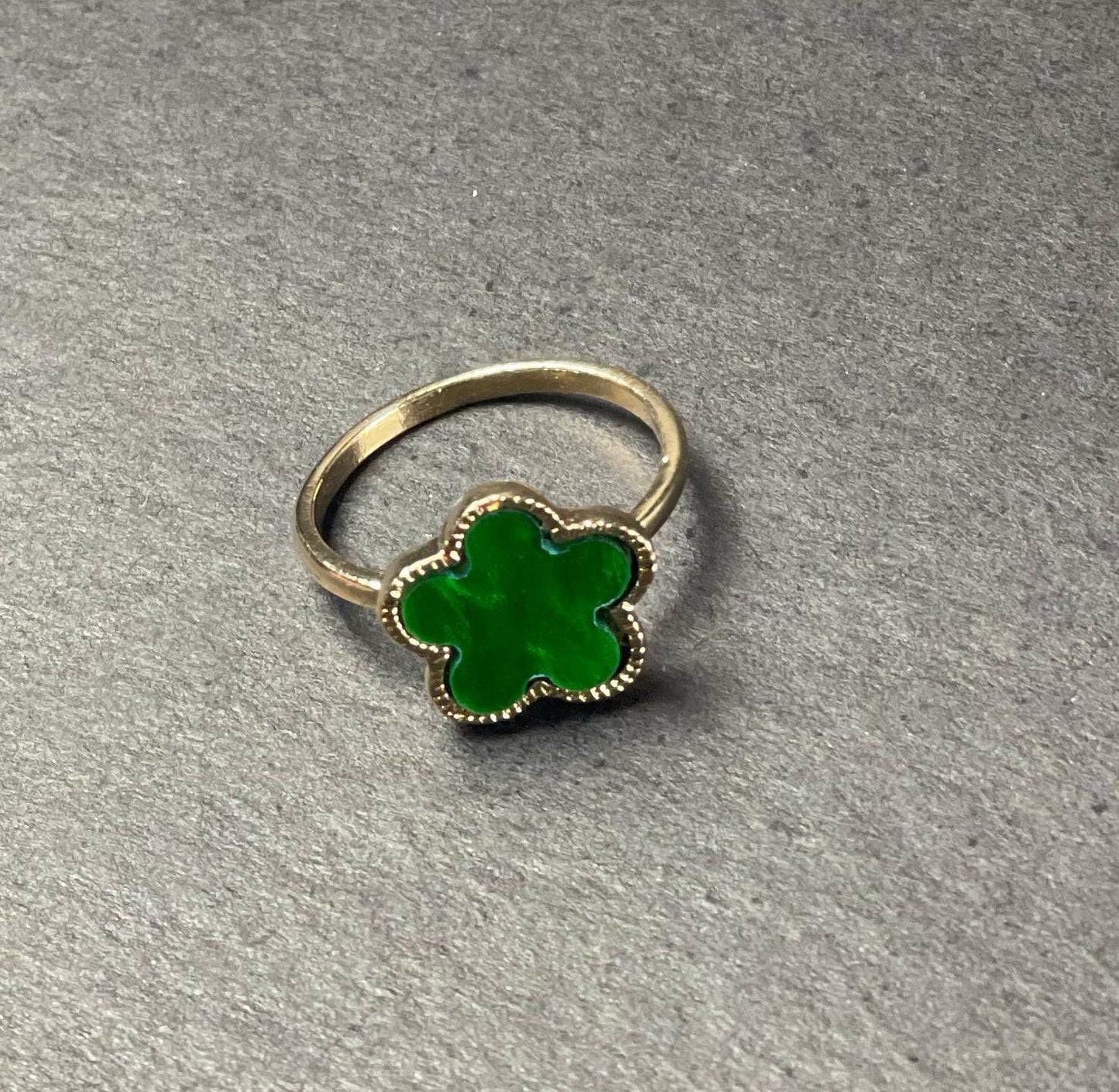 Elegant Clover Charm Rings