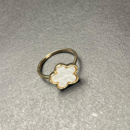 Elegant Clover Charm Rings