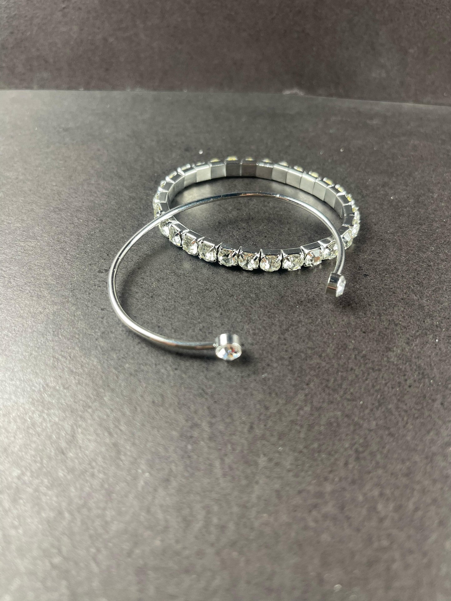 Elegant Crystal Bangle Bracelet Set