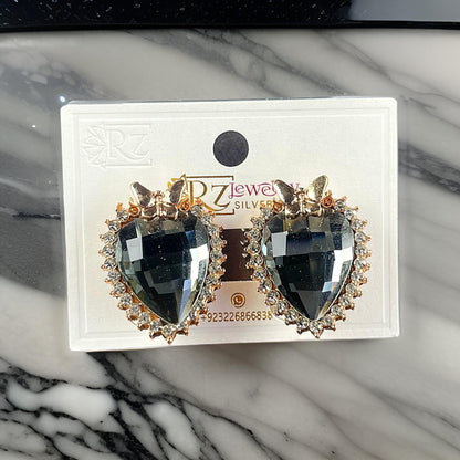 Elegant Heart-Shaped Crystal Earrings – Assorted Colors